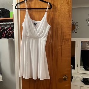 White mini dress from express with adjustable straps
